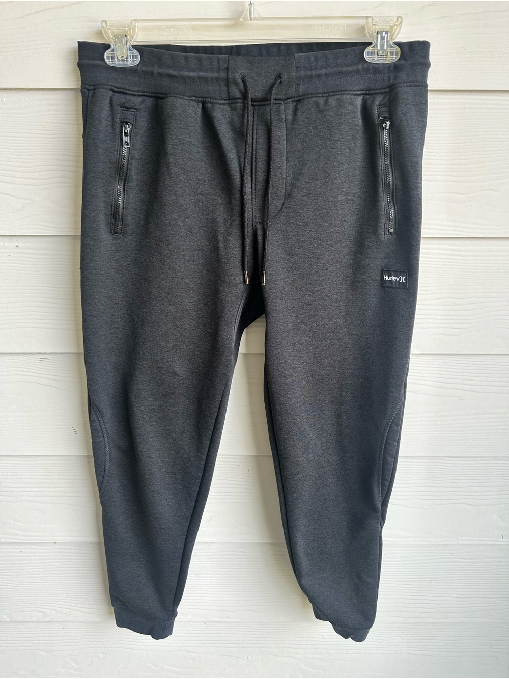 Hurley Men's Dark Gray Jogger‎ Sweatpants with Zipper Pockets